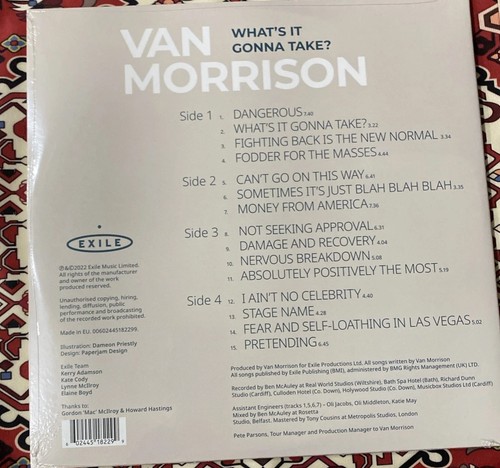 VAN MORRISON "WHAT'S IT GONNA TAKE?" (2 LPS) BRAND NEW! STILL SEALED LP! (MINT) - Picture 2 of 2