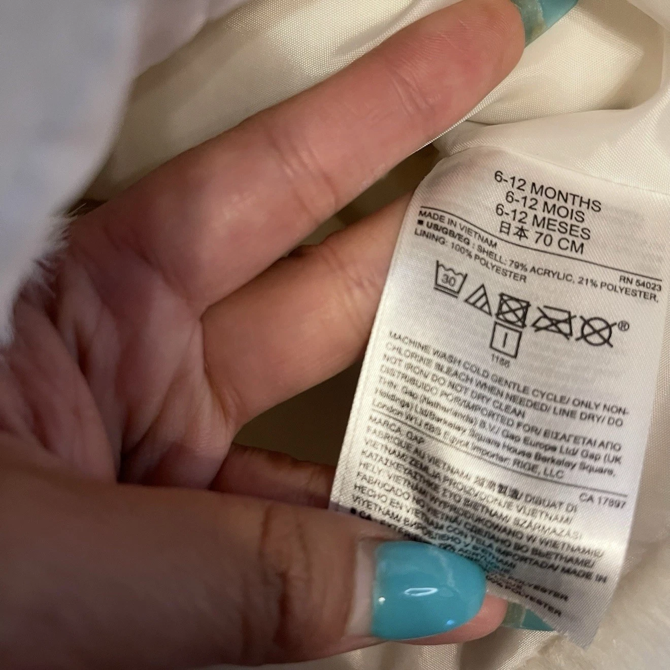 OFF WHITE Giacca pelosa con cappuccio orecchio avorio Gap