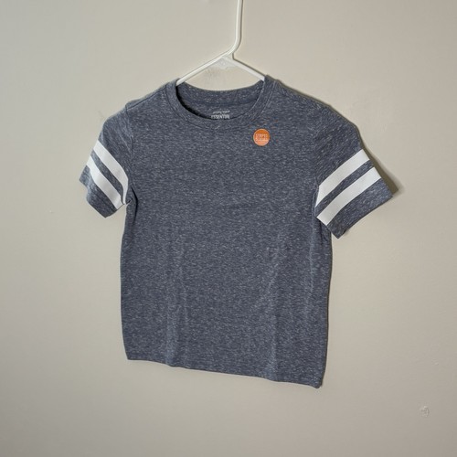 NWOT Boys Size 6 Tshirt Blue With Stripes Heather Blue School Fall Church E4 - Picture 3 of 8