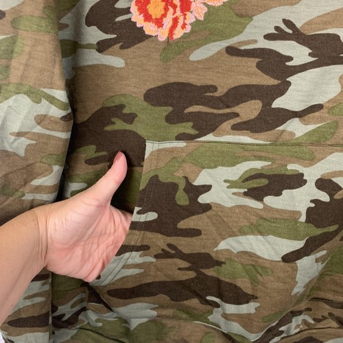Savanna Jane Hoodie Damen Large Camouflage Blumen bestickt Boho Samt Rücken Strick - Bild 9 von 9