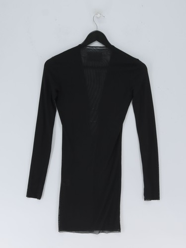 Louisa Ballou Damen Midikleid XS schwarz Polyester mit Elasthan A-Linie - Bild 2 von 6