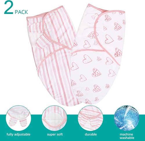 Cotton Sleep Sacks Baby Swaddle Blanket Newborn Essentials 0-3/3-6Month Boy Girl - Picture 29 of 74