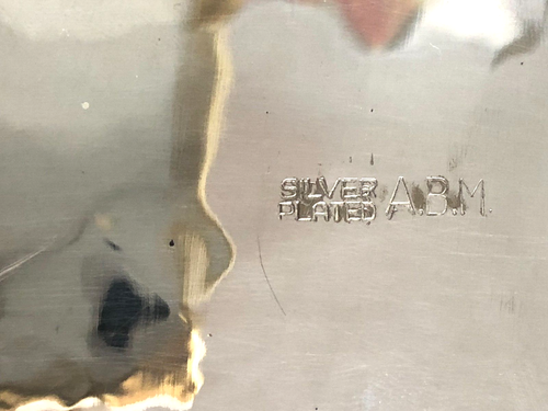 CENTROTAVOLA OVALE JARDINIERE SILVERPLATED A.B.M. BORDO MOSSO PRESE TRITONI '900 - Foto 5 di 19