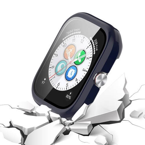 PC Watch Bumper Case with Tempered Glass for Honor Choice Haylou Watch (Blue) - Zdjęcie 5 z 8