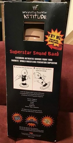 Banco de sonido vintage WWE Stone Cold Steve Austin Superstar 1998 - Imagen 2 de 2