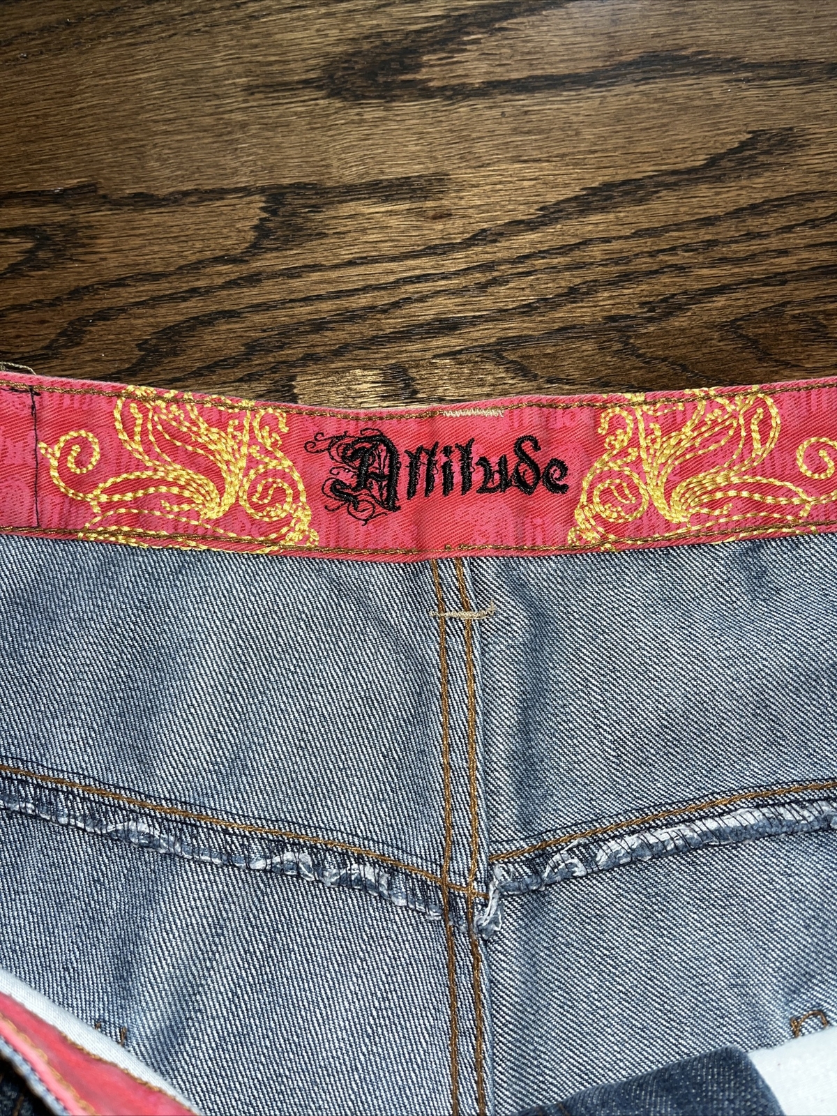 Attitude Mens Blue Brooklyn Fit Straight Leg Jeans Denim 39 X 29 - View 3
