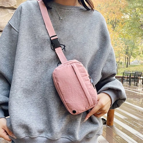 Solid Color Chest Bags Nylon Small Handbags Soft Women's Sports Shoulder Bag - Picture 3 of 12