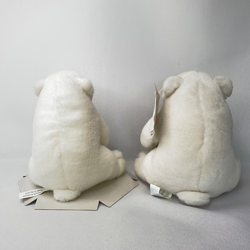 Set of 2_ Authentic Coca-Cola Plush White Polar Bear Coca-Cola Collection 1993 - Picture 5 of 12