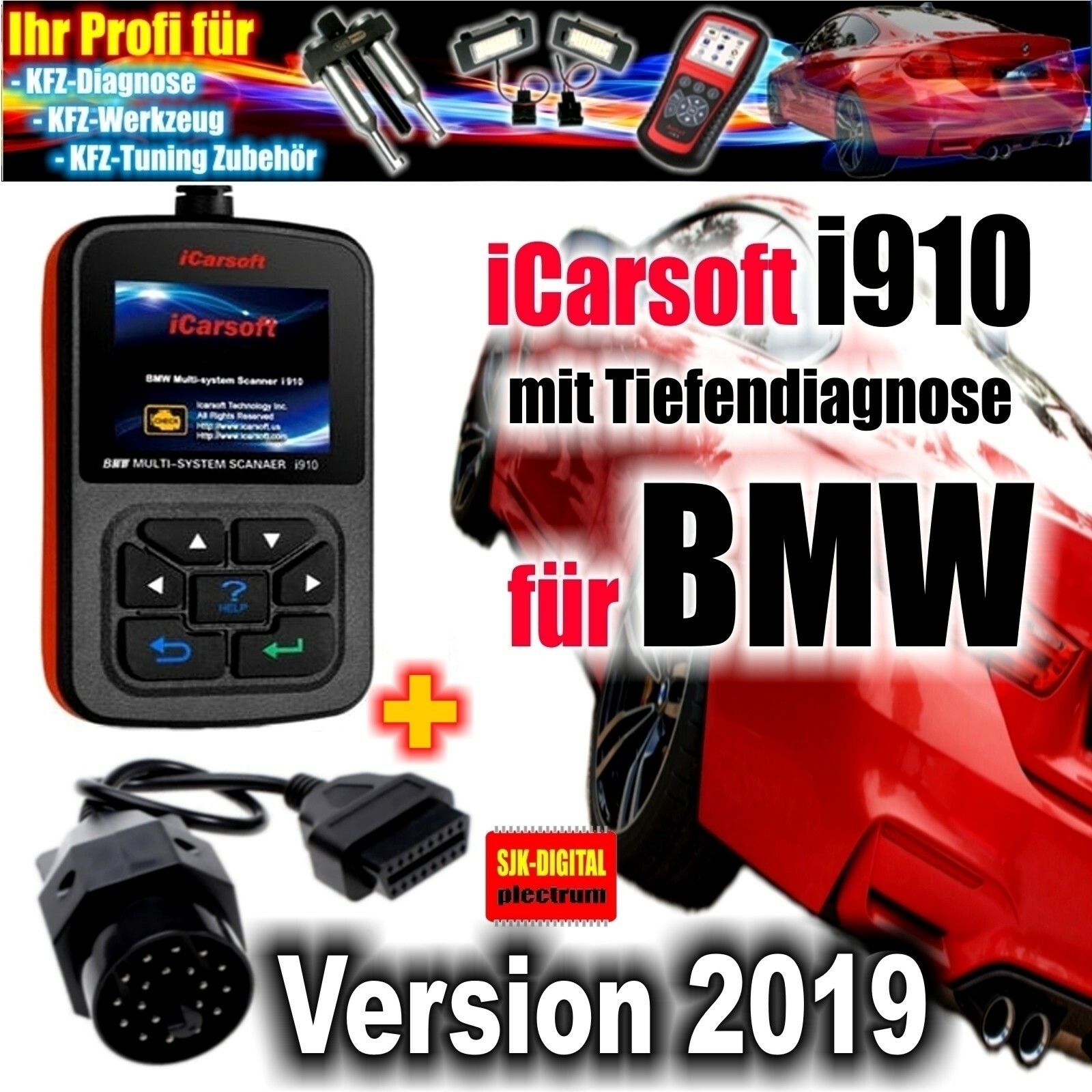 OBD i910 iCarsoft Diagnosegerät für BMW X3 X5 E39 E46 E60 E90 OBD Adapter 