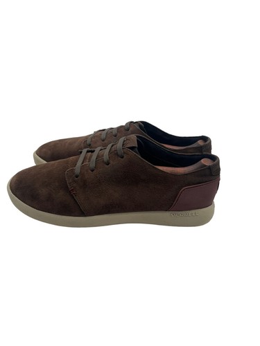 Merrell Espresso Brown Suede Shoes Slip On No Tie Laces Anti Fatigue Insole Sz 9 - Picture 14 of 15