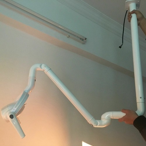 Lámpara de examen dental 20W lámpara de funcionamiento 6 lentes LED tipo montado en techo con brazo EE. UU. - Imagen 3 de 10