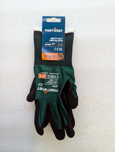 PORTWEST DEXTI CUT PRO GLOVES ANSI CUT A2 SAFETY REINFORCED THUMB AP32 SIZE 8-M - Picture 3 of 4
