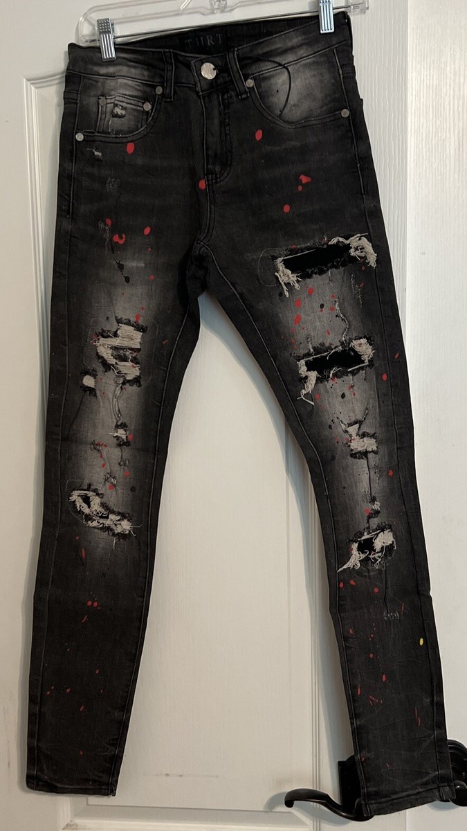 LYFT Splash Paint Stretch Pants ダークグレー Splash Paint