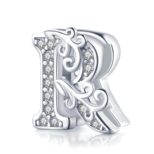 Clip Charm Bead Alphabet Birthday Names Letter A Z for Reflexions Mesh Bracelet - Picture 76 of 111