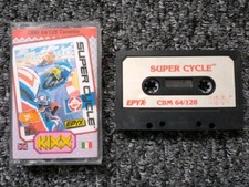 Commodore 64 / 128 C64 Game - Super Cycle By Epyx 1986