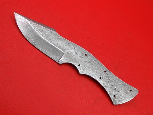 Custom Handmade Rain Drop Pattern Damascus Steel knife blade blank C809 - Picture 2 of 14