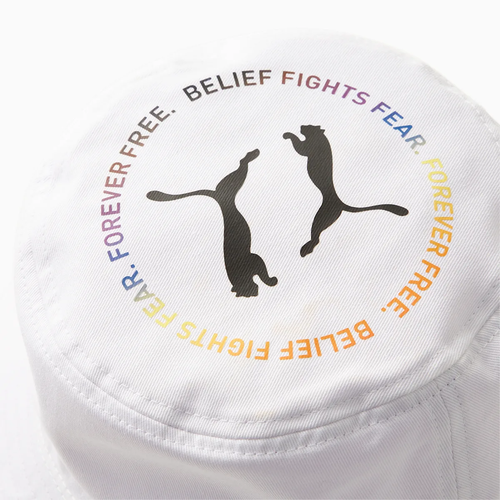 PUMA Pride Bucket Hat 023425-01 Puma White-Light Lavender - Picture 3 of 3
