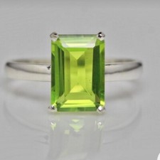 Peridot Gemstone 925 Sterling Silver Handmade Boho Ring Women Gift C-561
