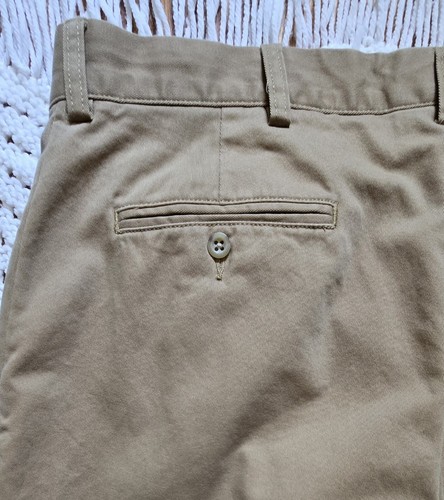 Vintage Polo Ralph Lauren Herren 35x30 (34×29) khakifarbene Prospekthose flache Vorderseite - Bild 11 von 19