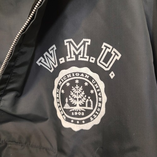 Giacca a vento vintage 1963 WMU Western Michigan Univ Kalamazoo donna S nylon made in USA - Foto 3 di 16