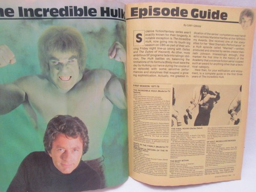 Starlog Magazin der Zukunft Februar 1981 Incredible Hulk Episodenführer - Bild 8 von 10
