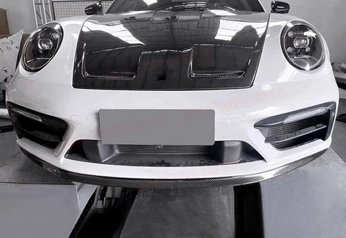 For Porsche 911 992 2020-2023 Carbon Fiber Front Bumper Lip Body Spoiler Lip - Picture 4 of 10