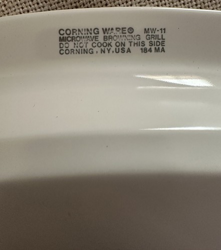 CORNING WARE 12" MICROWAVE BROWNER GRILL PLATE MW-11 Good Condition. - Picture 6 of 8