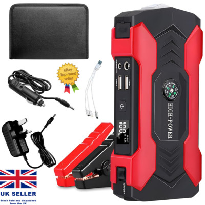 Auto Starthilfe Power Pack (bis 6,0L Gas oder 4,0L Diesel), 1500A LED tragbar
