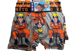Naruto Boys 4pk Athletic Boxer Briefs Size Large 10-12  NWT