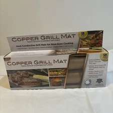 Non-Stick Copper Grill and Bake Mat 2 Packs New In Box