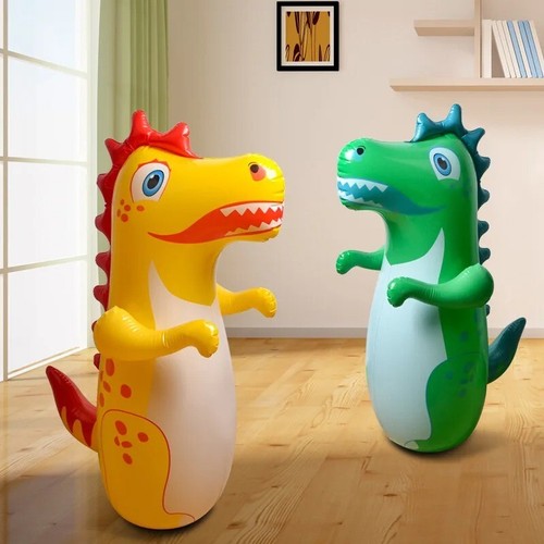 Tumbler Boxing Inflatable Dinosaur Punching Bag Boys Games Sport Toys Christmas - Picture 4 of 11