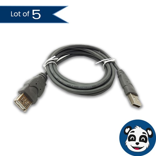 5-Pack Belkin, 1m / 3ft High Speed 480Mps USB 2.0 A/A M/F Extension Cable, New - Bild 1 von 2