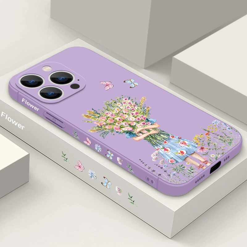 Phone Case For iPhone 16 15 14 13 Pro Max 12 11 8 7 Flower ShockProof Slim Cover - Image 3 of 4