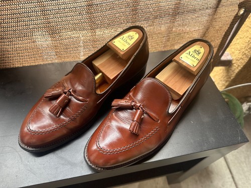 Alden Tassel Loafers Walnut 10.5D US Walnut Calfskin Single oak Leather