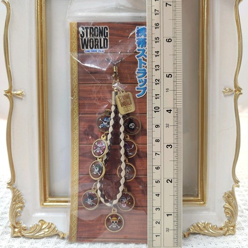 One Piece Film Strong World Mobile Strap Leather Metal plate Charm Strap 2009 - Picture 14 of 14