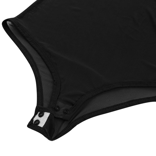 Womens Long Sleeves See Through Bodysuit Leotard Lingerie Sleepwear Top Jumpsuit - Picture 30 of 41