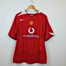 Authentic Manchester United Vintage 2004-06 Home Kit Jersey (XL)
