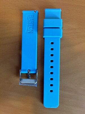 Barton watch strap 18mm Robins Egg Blue silicone quick