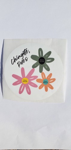 Chingate Pues Circular flowers sticker - Picture 2 of 3