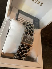 Versus by Versace Women's  Stainless Steel Watch silver black new in box