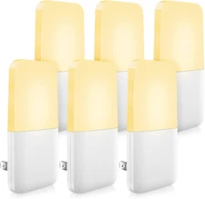 Plug in Night Light, Warm White LED Nightlights with Smart Dusk to Dawn Sensor f