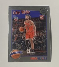 2019-20 Panini NBA Hoops Premium Stock Coby White #295 Hoops Tribute RC