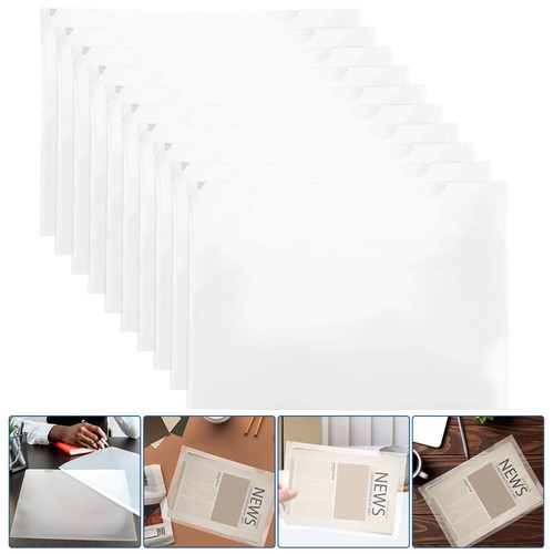 10pcs Three Side Seal Documents Storage Bag Scrapbook Paper Storage Office - Picture 7 of 12