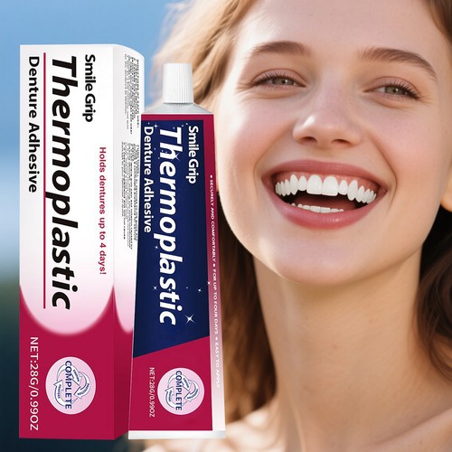 Thermoplastic Denture Adhesive 28g Denture Grip Adhesive Long-Lasting Sealed - Picture 7 of 11