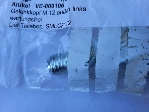 Hirschmann SMLCP 12 M12 THREADED ROD END BEARING (IN22S2) - Picture 3 of 4