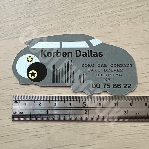 Korben Dallas Replica Prop Business Card Fifth Element Movie - Picture 4 of 4