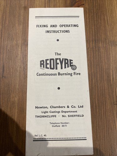 REDFYRE 55 Dauerbrennfeuer Vintage Anleitung - L433