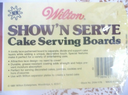 Vintage 1981 Wilton 8 Pack 12" Cake Serving Boards and 1991 Wilton Cake Leveler - Picture 5 of 11