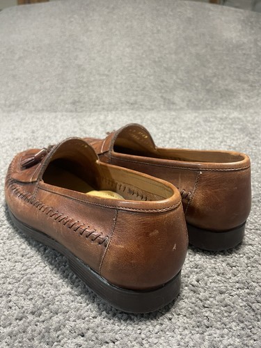Giorgio Brutini Herren Größe 9D Casino Leder Schuhe Halbschuhe Slipper Quasten Webart - Bild 8 von 18