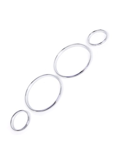 Chrome Speedometer Gauge Dial Rings Bezel Trim for BMW E39 M5 M 5 Series E38 E53 - Imagen 10 de 10